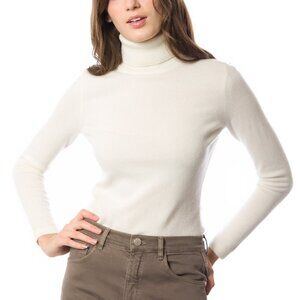 NWT! DongLi - 100% Cashmere Long sleeve Turtle Neck Sweater in White, Many Sizes